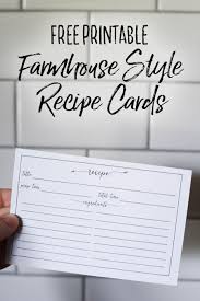 Free Printable Vintage Farmhouse Recipe Cards Our Handcrafted Life Diy Recipe Cards Recipe Cards Template Printable Recipe Cards