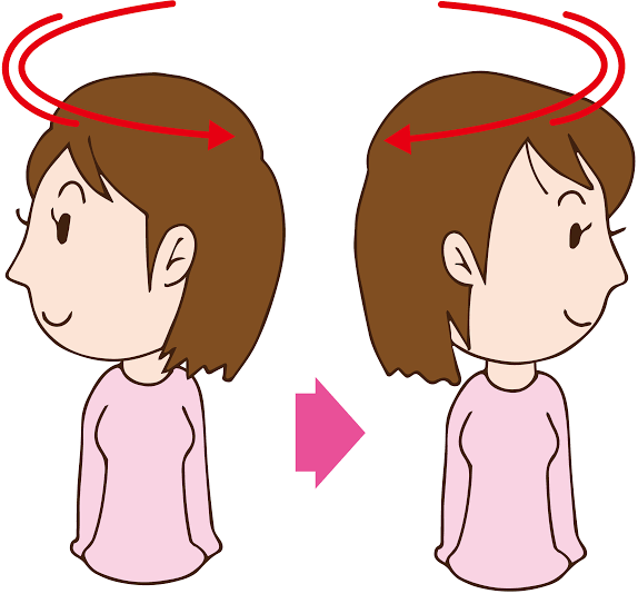 フリーイラスト] 左右の首の運動 | パブリックドメインQ：著作権フリー画像素材集
