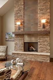 Stone Fireplaces Ideas For Contemporary Living Rooms Modern Stone Fireplace Home Fireplace Fireplace Design
