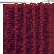 Gigi Burgundy 72 Inch X 72 Inch Fabric Shower Curtain Fabric Shower Curtains Ruffle Shower Curtains Classic Bathroom Design