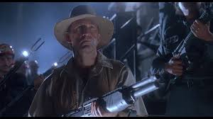 On isla nublar, a velociraptor is being transferred to her pen when it attacks and injures a worker, forcing the other workers to shoot and kill her. Image Gallery For Jurassic Park Filmaffinity
