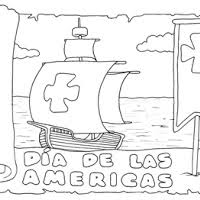 Anima tu hijo a pintar este dibujo para colorear de américa. Dia De La Hispanidad Para Colorear