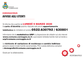 Misure Urgenti Per Il Contenimento Del Contagio Da Coronavirus Aggiornamento Lunedi 22 Marzo 2021 Comune Di Correggio