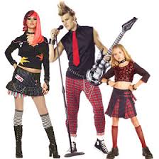 Silver bracelets and heavy eyeliner. Punk Rocker Costumes Musician Costumes Brandsonsale Com