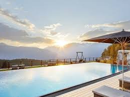 Infinity Pool 25m Outdoor Design South Tyrol Wellness Hotel Indoor Outdoor Pool