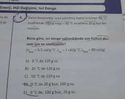 Isıl Denge Soruları ve Cevapları, Soru Çözümü, Soru Bankası - Kunduz