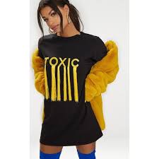 Black And Yellow Jersey Dress Toxic Yellow T Shirt Dress 25 Liked On Polyvore Featuring Dresses Black Tassel Dress Yellow Tee Shirt Yellow Shirt Dress Clothes Design Tee Shirt Dress