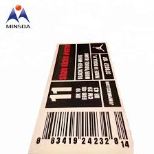 Private Printing Custom Shoe Size Chart Barcode Adhesive Sticker For Box Package