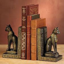 Bastet Bookends Egyptian Theme Bookends Decorative Bookends Vintage Classroom Decor