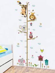 Animal Height Chart Wall Sticker