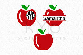 Download Apple Monogram Svg Dxf Cut Files School Teacher Svg Dxf Files For Cricut And Silhouette By Kyo Digital Studio Thehungryjpeg Com