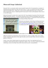 Minecraft mods, minecraft maps, minecraft skins, minecraft texture packs. Minecraft Forge Unblocked By Earlypraise3331 Issuu
