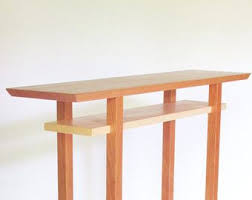 Standing Desk Narrow Table Console Table For Narrow Hallway Etsy In 2020 Entryway Console Table Handmade Wood Furniture Console Table