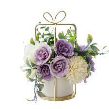 Fake flowers, artificial rose silk hydrangea bouquet decor plastic carnations flower arrangements wedding decoration table centerpieces Table Centerpieces Artificial Flowers With Vase Home Decoration Flower Pot Set European Style Rose Bouquet Wedding Potted Flower Buy Artificial Rose Flowers Bouquet With Vase For Home Table Centerpiece Artificial Flowers In