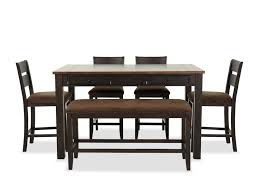 Find great deals on ebay for counter height kitchen table and chairs. Six Piece Counter Height Dining Table Set In Chocolate Mathis Brothers Furniture
