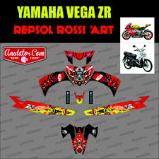 Large skull piston gas mask decal sticker car honda jdm drift hoon turbo stance for sale online | ebay. Jual Sticker Striping Motor Stiker Yamaha Vega Zr Art Rossi Merah Spec A Jakarta Barat Rockwear Apparel Tokopedia