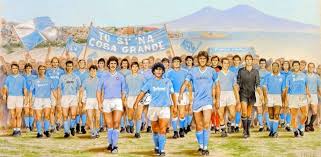 Ultimissime calcio napoli e calciomercato. Pintura Del Societa Sportiva Calcio Napoli Con Diego Armando Maradona Y Toda Su Flota Napoli Calcio