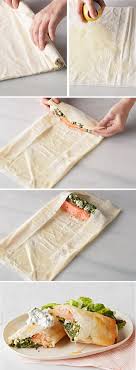 Phyllo Wrapped Salmon With Spinach Feta Recipe Food Recipes Fish Recipes