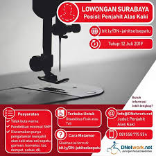 Lowongan Kerja Jahit Surabaya 2019