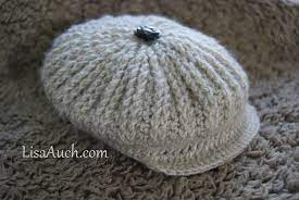 Cute As A Button Brimmed Cap Hat For Baby Crochet Baby Hat Patterns Crochet Newborn Hat Newborn Crochet Hat Pattern