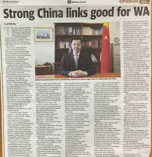 Features the latest business, sport, entertainment, travel, lifestyle, and technology news. The West Australian Published An Article By Chinese Consul General In Perth Lei Kezhong Entitled Strong China Links Good For Wa