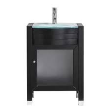 A wide variety of bathroom vanities glass top options are available to you, such as project solution capability, design style, and warranty. Virtu Usa Ava 24 In W Bath Vanity In Espresso With Glass Vanity Top In Aqua Tempered Glass With Round Basin And Faucet Ms 545 G Es Nm The Home Depot