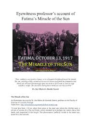 DOC) Eyewitness professor's account of Fatima's Miracle of the Sun