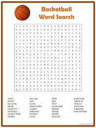Free Printable Basketball Word Search Basketball Games For Kids Basketball Theme Party Word Puzzles