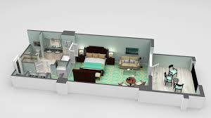 Many of these unique open concept home floor plans boast a basement, 2, 3 and 4 bedrooms by eliminating doorways and widening the passages to dining and living areas, you obtain a sense of spaciousness that divided rooms lack. 1 Bedroom 3d Floor Plan House And Designs Facebook