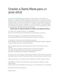 Oracion a santa marta de caramanchel. Oracion A Santa Marta Para Un Amor Dificil Pdf Oracion Misericordia