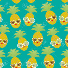 Check spelling or type a new query. Seamless Pattern Cute Funny Kawaii Exotic Fruit Pineapple With Sunglasses On Blue Background Hot Summer Day Pastel Colors Card Design Banner Template Vector Illustration Royalty Free Cliparts Vectors And Stock Illustration Image