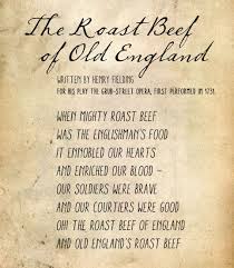 Roast Beef Poem By Henry Fielding Roast Beef The Englishman Beef