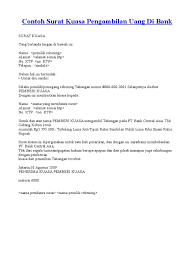 Boleh tidak kk kalo surat kuasa kita tulis tangan buat sendiri untuk penarikan tunai karena nenek saya sdh tak bisa berjalan k bank. Contoh Surat Kuasa Pengambilan Uang Di Bank