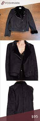 Parker Black Faux Fur Lined Biker Jacket Black Faux Fur Parker Black Biker Jacket