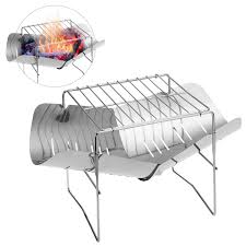 Stainless steel outdoor barbecue grill. 2 In 1 Bbq Qrill Portable Folding Stainless Steel Barbecue Grill Camp Firepit Outdoor Camping Backpakcing Wood Burning Stove Walmart Canada