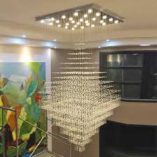 Square Floating Castle Raindrop Crystal Chandelier Sofary Lighting