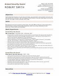 Armed Security Guard Resume Samples Qwikresume