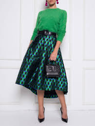 Sharon Jacquard Midi Skirt Fits S Xs