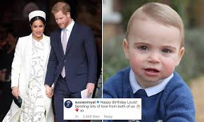 Meghan posts a sweet birthday message to her nephew Prince Louis