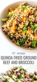 Healthy Ground Beef And Broccoli Fried Quinoa Recipe Her Highness Hungry Me Recipe In 2020 Healthy Ground Beef Ground Beef And Broccoli Ground Beef Recipes Healthy