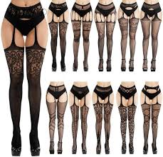 3 paia di calze erotiche con reggicalze per le donne collant a rete taglie  forti calze alte sexy lingerie -a8-one Size : Amazon.it: Moda