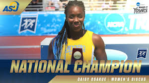 In 2018 her personal best of 59. Ncaa Division Ii On Twitter Meet Record 2nd Best Throw In Ncaa Dii History Angelo State S Daisy Osakue Wins The D2tf Women S Discus With A Throw Of 197 8 60 26m Https T Co Nzflnndpzq