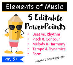 Just a like a recipe needs a little bit of some ingredients, and a lot more of others, they all. Elements Of Music Powerpoint Worksheets Teaching Resources Tpt