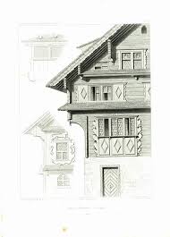 1839 Plans Swiss Chalet Cottage Architecture Print Antique Etsy Architectural Prints Architecture Swiss Chalet