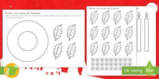 Corona De Adviento Para Colorear