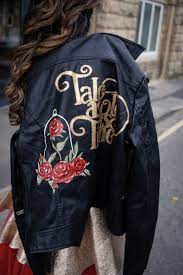 Tale As Old As Time Bespoke Leather Jacket Sammy Leas Retro Emporium Beauty And The Beast Inspired Disney Princess Outfits Disney Outfits Princess Outfits