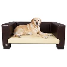 The utterly charming mini couch gives him a boost off the floor, and he'll feel safe cuddling against the three bolsters that provide head and neck support. Leather Dog Bed Ideas On Foter