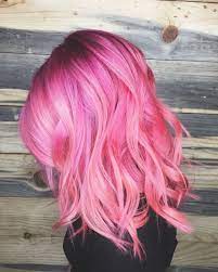 Pink To Peach Balayage Hot Pink Hair Magenta Hair Pink Hair