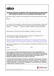 Fill out, securely sign, print or email your fire alarm certificate form instantly with signnow. Pdf Certificate Of Design Installation And Commissioning Of A Smoke Heat Alarm System To Grade D E Or F As Defined In Bs 5839 6 2013 Tarofder Al Mamun Academia Edu