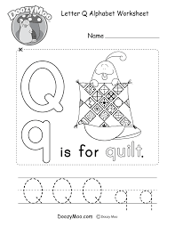 letter q alphabet activity worksheet doozy moo